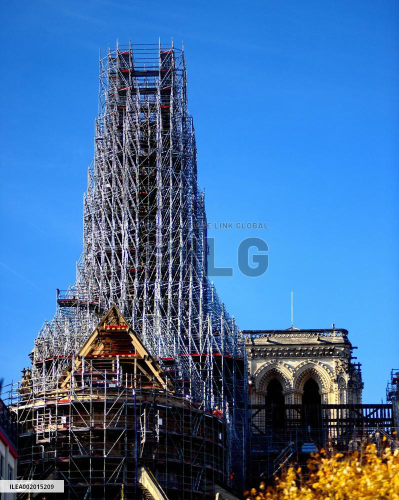 Restoration Work At Notre-Dame de Paris