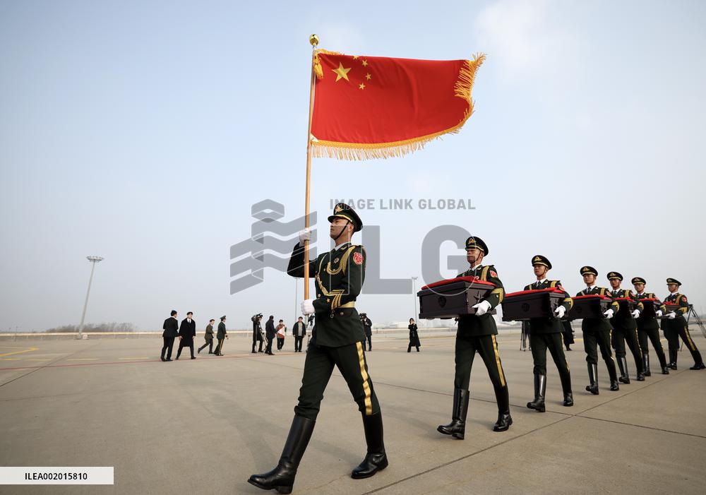 SOUTH KOREA-INCHEON-KOREAN WAR-CHINESE SOLDIERS-REMAINS-HANDOVER CEREMONY