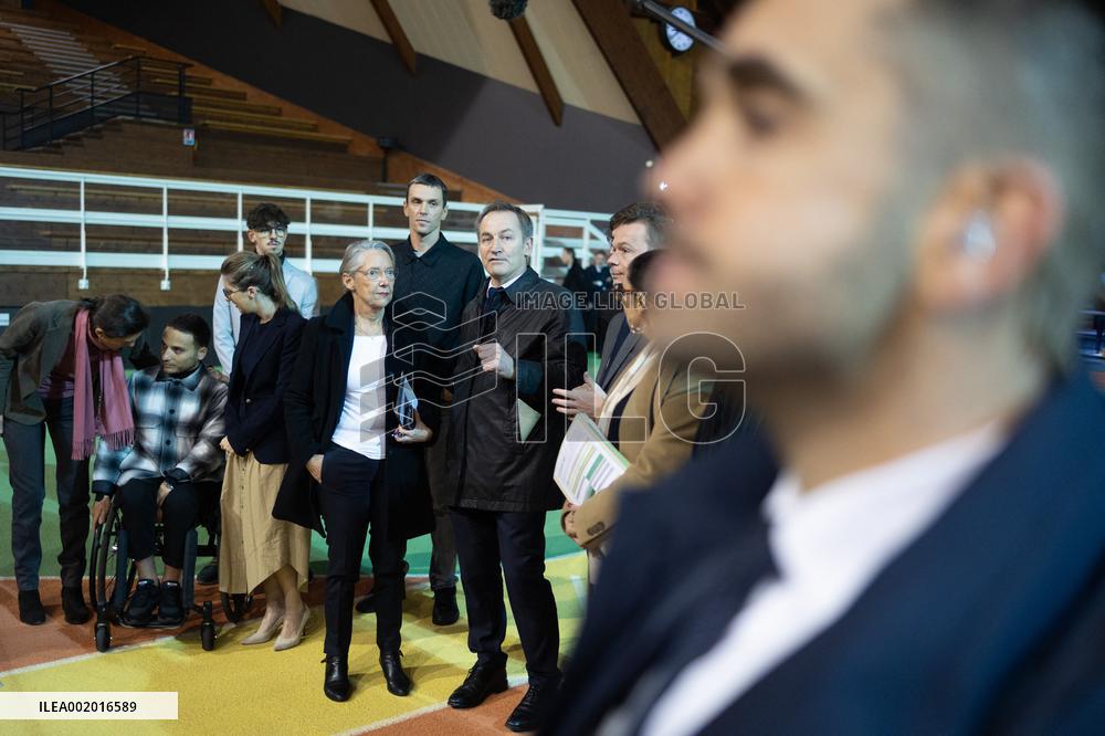 Elisabeth Borne at INSEP for DuoDay - Paris