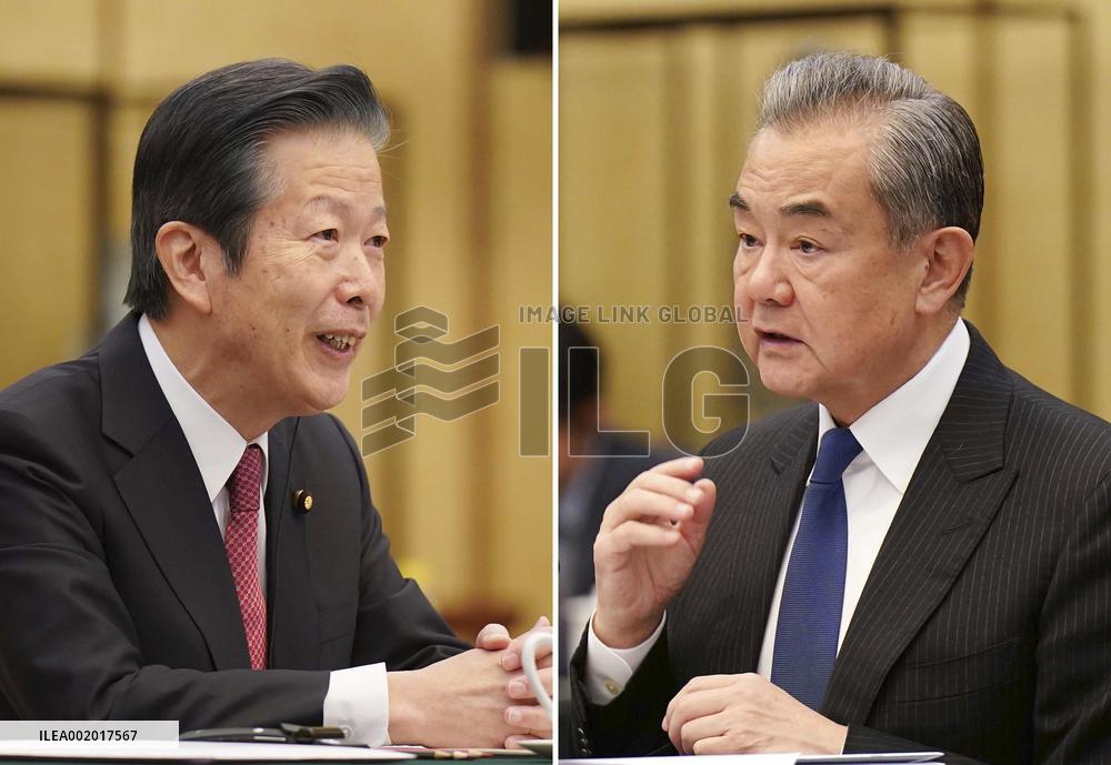 Komeito head meets China's top diplomat