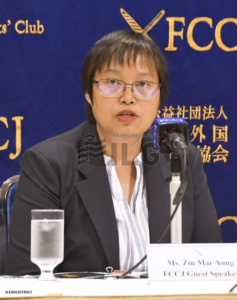 Foreign minister of Myanmar shadow gov't in Tokyo