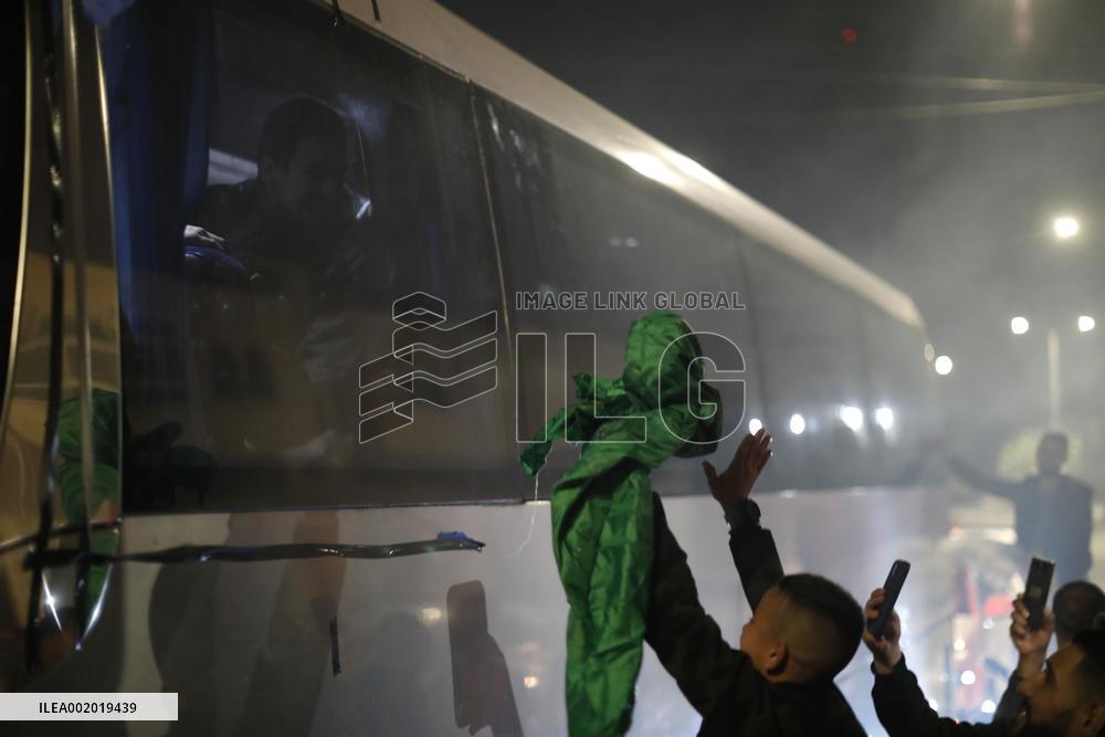 MIDEAST-BEITUNIA-PALESTINIAN PRISONERS-RELEASE