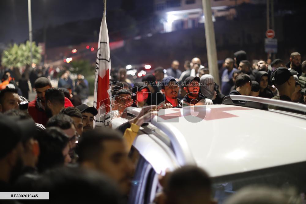 MIDEAST-RAMALLAH-PALESTINIAN PRISONERS-RELEASE