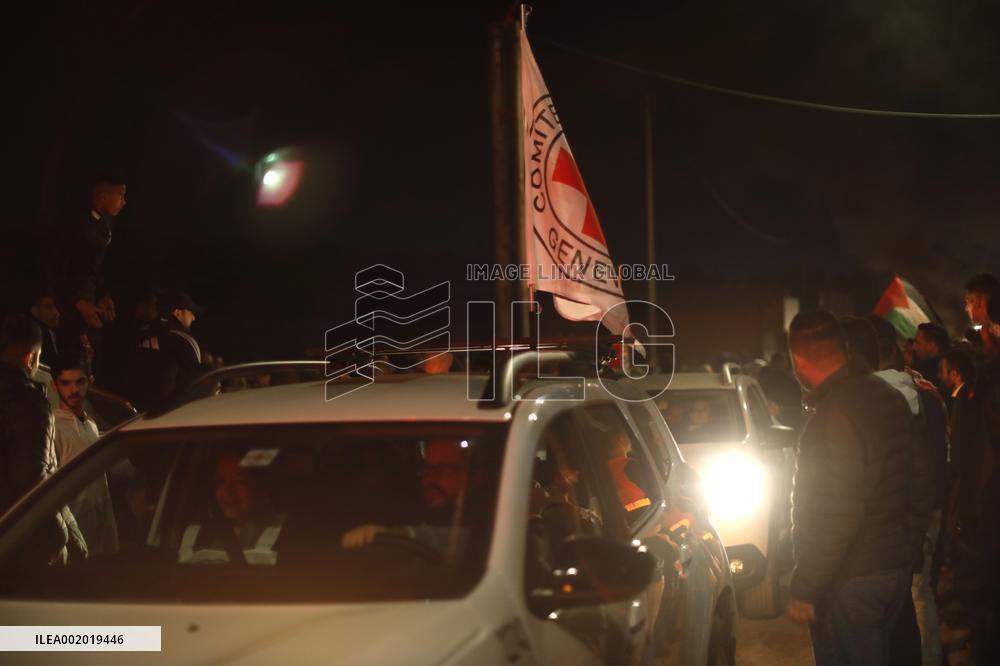 MIDEAST-RAMALLAH-PALESTINIAN PRISONERS-RELEASE