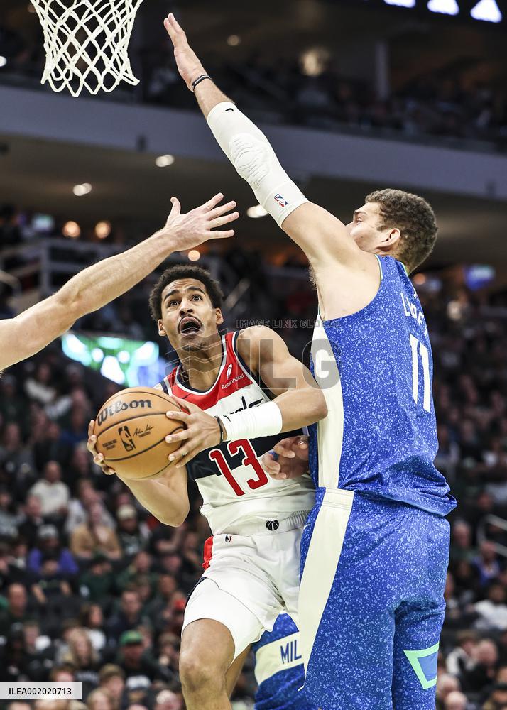 (SP)U.S.-MILWAUKEE-BASKETBALL-NBA-WIZARDS VS BUCKS