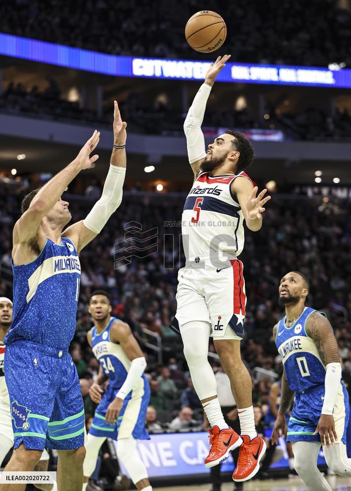 (SP)U.S.-MILWAUKEE-BASKETBALL-NBA-WIZARDS VS BUCKS