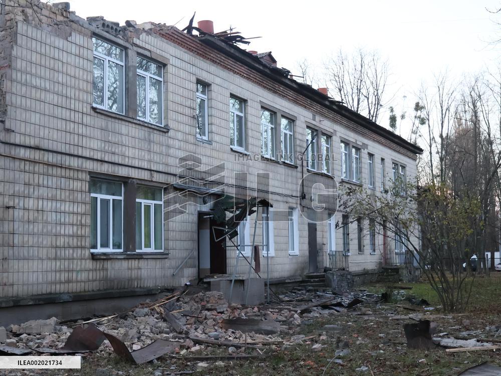 UKRAINE-KIEV-DRONE ATTACK