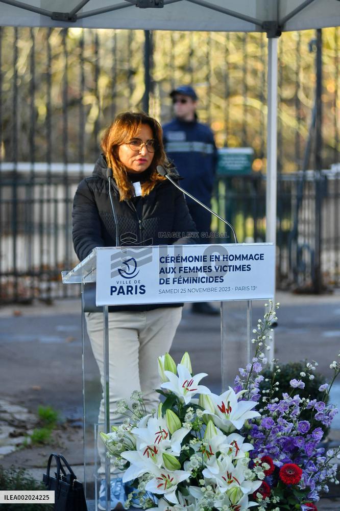 Ceremony In Tribute To Women Victims Of Femicide - Paris