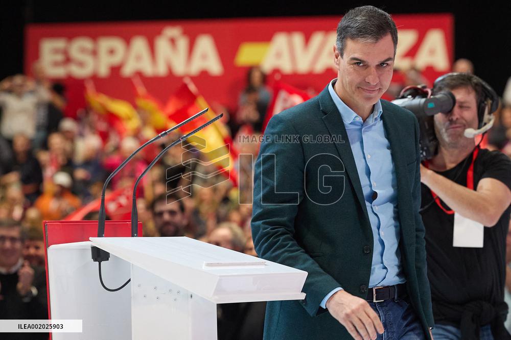 Pedro Sanchez Participates In A PSOE event - Madrid