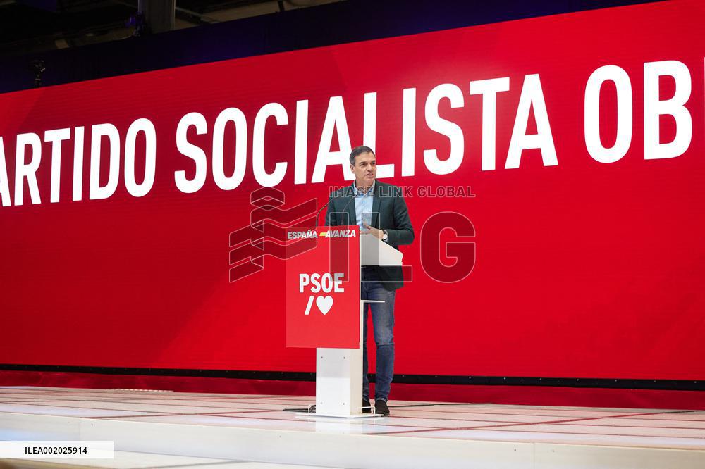 Pedro Sanchez Participates In A PSOE event - Madrid