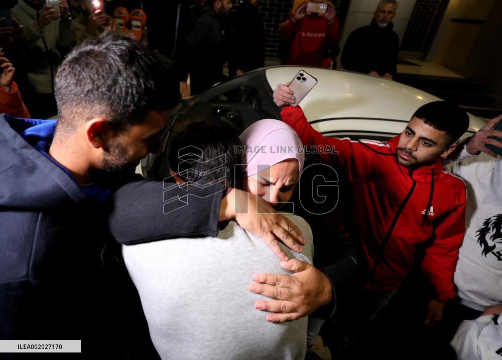 MIDEAST-RAMALLAH-PALESTINIAN PRISONERS-RELEASE