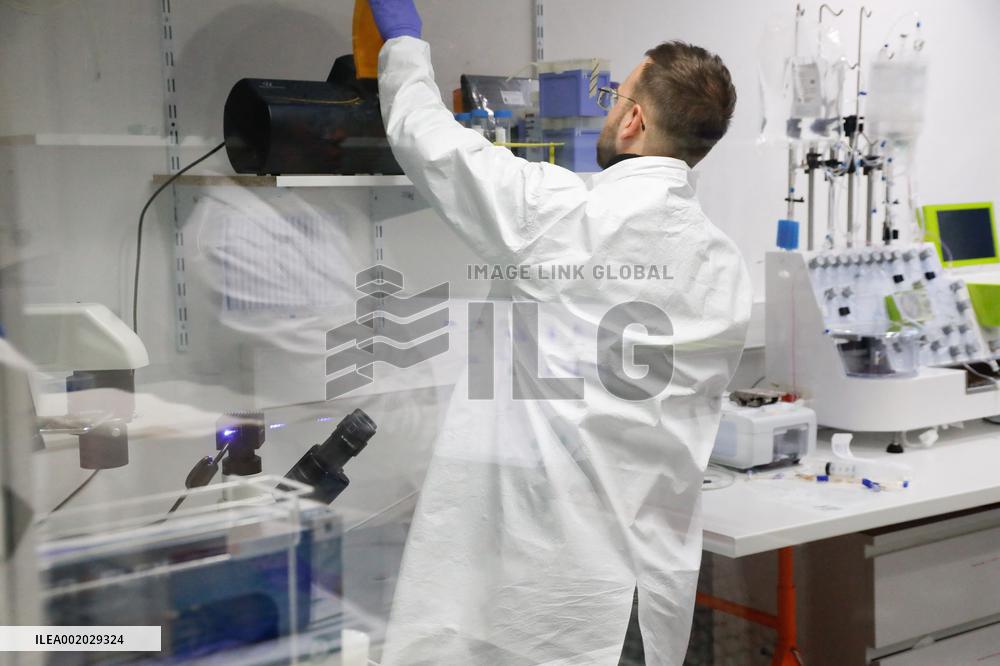 Aurelien Rousseau, Roland Lescure and Sylvie Retailleau visit Paris Biotech Sante