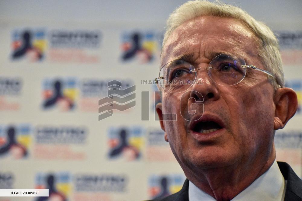 Colombian Former President Uribe Press Conference on Voluntary Statement
