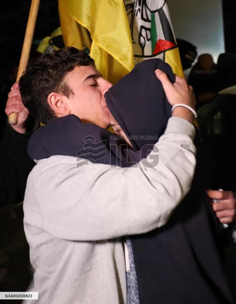 MIDEAST-RAMALLAH-PALESTINIAN PRISONERS-RELEASE