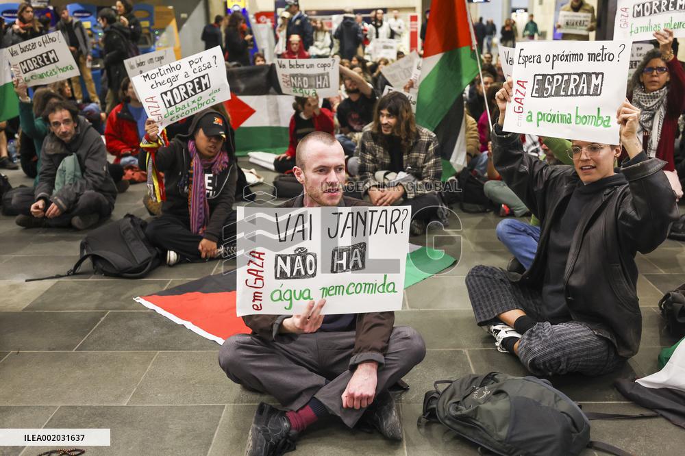 Pro-Palestinian demonstration in Lisbon
