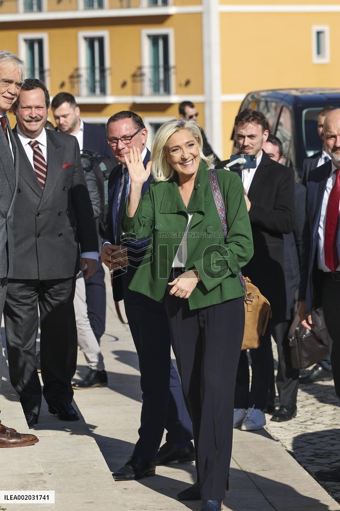 Press conference by André Ventura (Chega) with Marine Le Pen (National Union) and Tino Churpalla (AfD)
