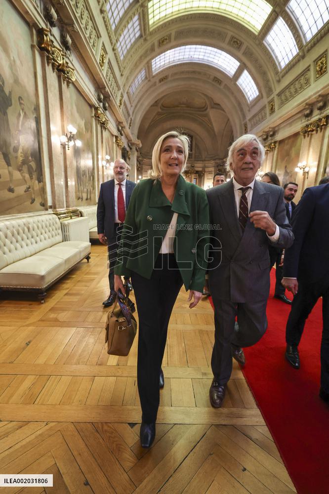 Press conference by André Ventura (Chega) with Marine Le Pen (National Union) and Tino Churpalla (AfD)