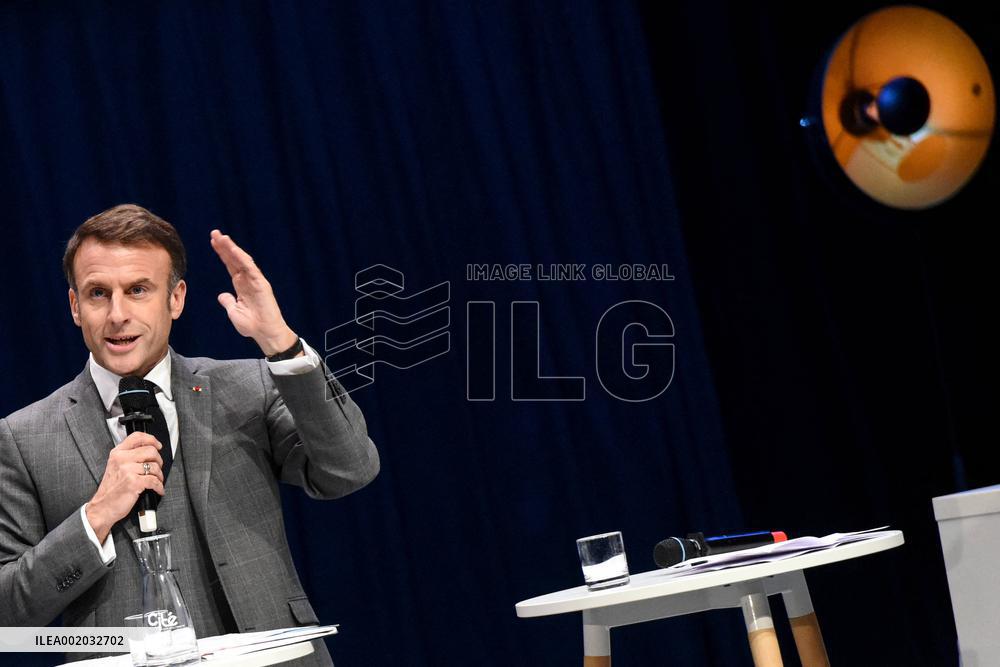 President Macron At The Conference On Maritime Economy - Nantes