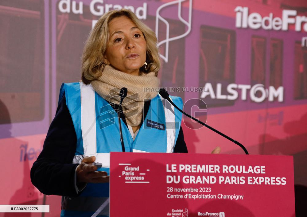 Inauguration Of The First Train Of Line 15 Of The Grand Paris Express In Champigny-sur-Marne