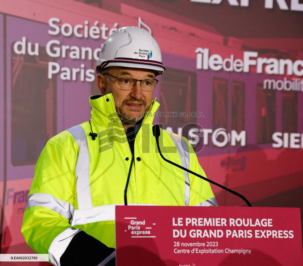 Inauguration Of The First Train Of Line 15 Of The Grand Paris Express In Champigny-sur-Marne
