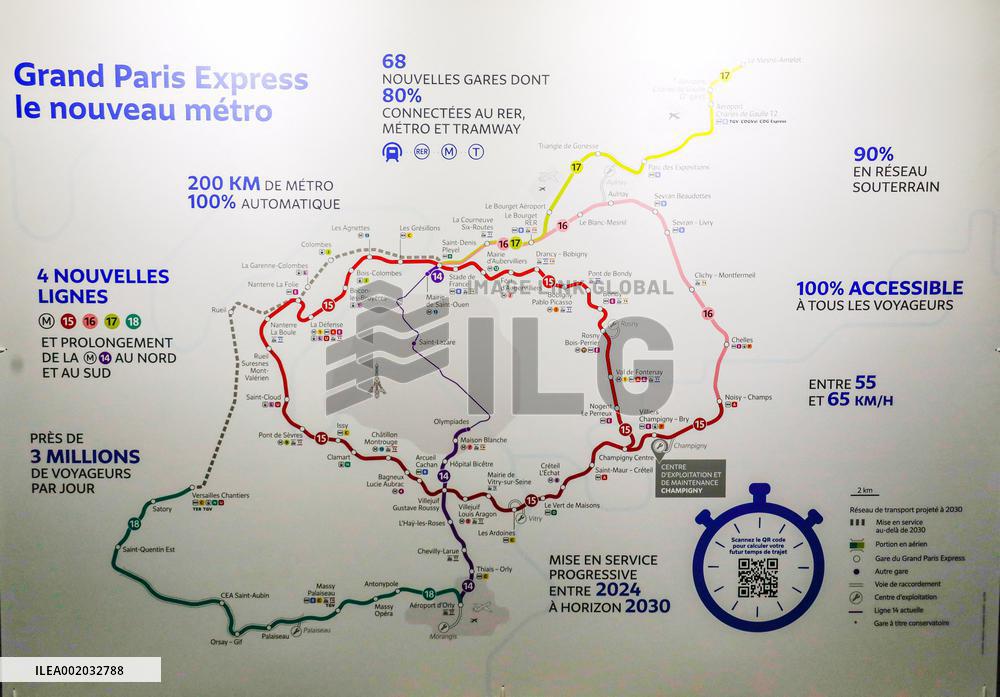 Inauguration Of The First Train Of Line 15 Of The Grand Paris Express In Champigny-sur-Marne