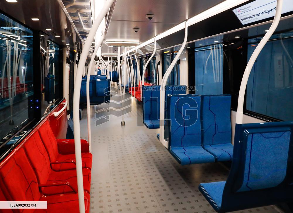 Inauguration Of The First Train Of Line 15 Of The Grand Paris Express In Champigny-sur-Marne