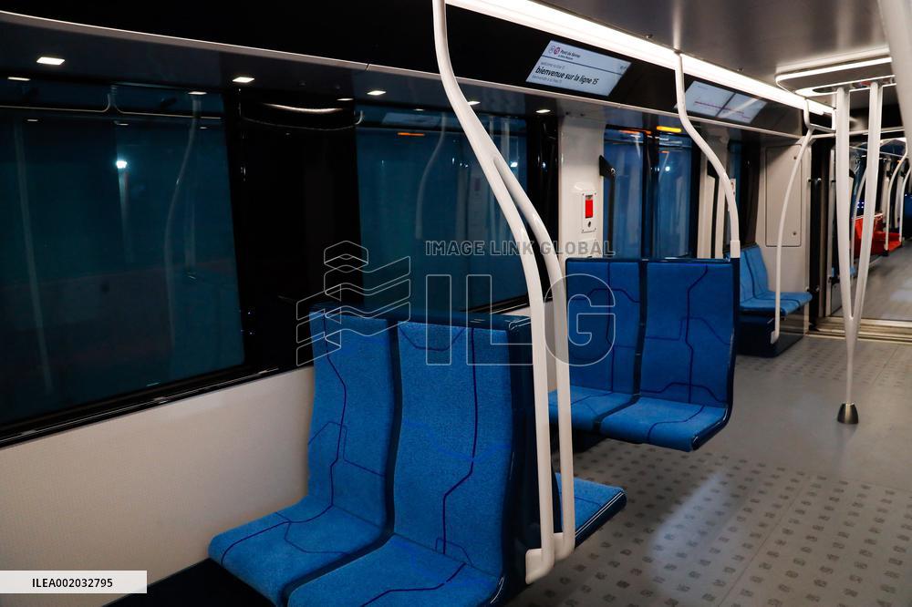 Inauguration Of The First Train Of Line 15 Of The Grand Paris Express In Champigny-sur-Marne