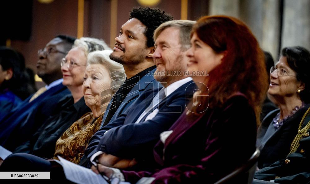 King Willem-Alexander Presents The Erasmus Prize To Trevor Noah - Amsterdam