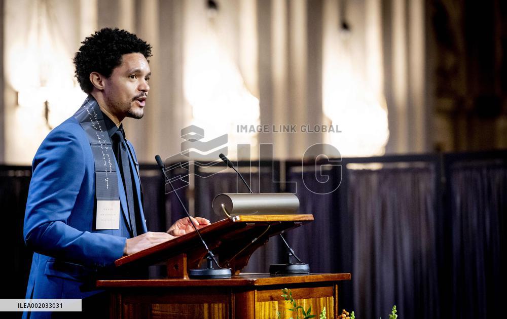 King Willem-Alexander Presents The Erasmus Prize To Trevor Noah - Amsterdam