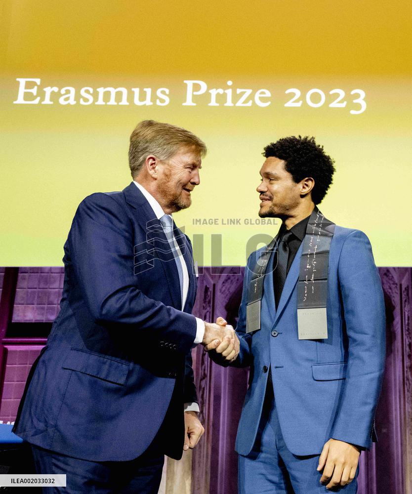 King Willem-Alexander Presents The Erasmus Prize To Trevor Noah - Amsterdam