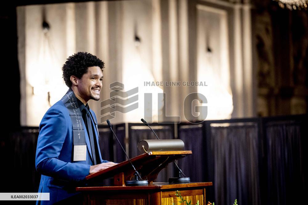 King Willem-Alexander Presents The Erasmus Prize To Trevor Noah - Amsterdam