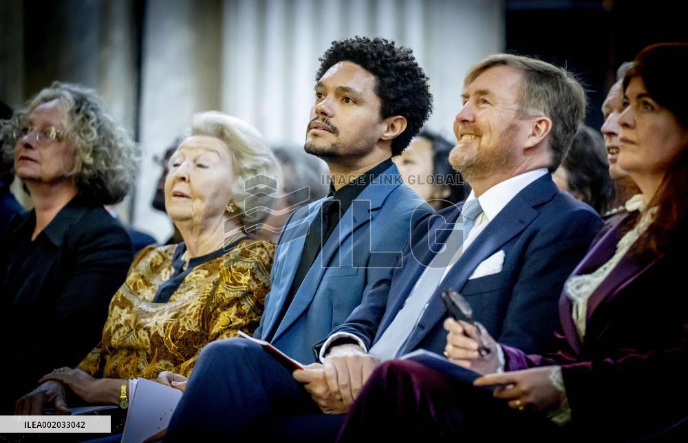 King Willem-Alexander Presents The Erasmus Prize To Trevor Noah - Amsterdam