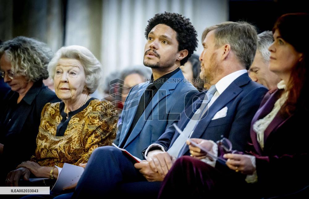 King Willem-Alexander Presents The Erasmus Prize To Trevor Noah - Amsterdam