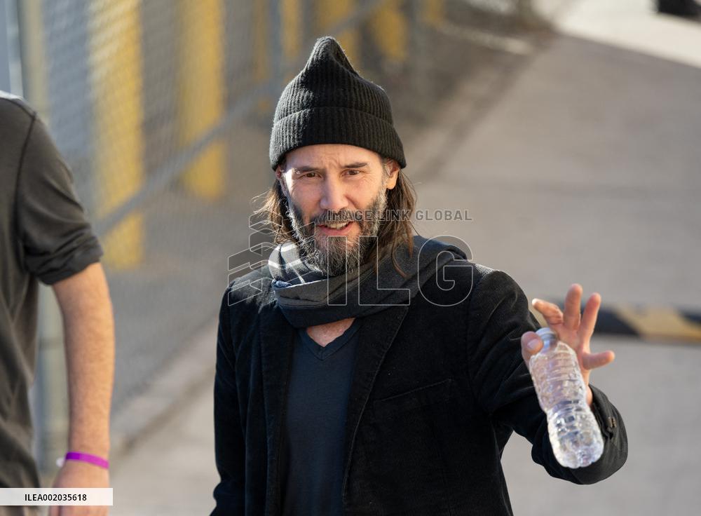 Keanu Reeves Outside The Jimmy Kimmel Live - LA