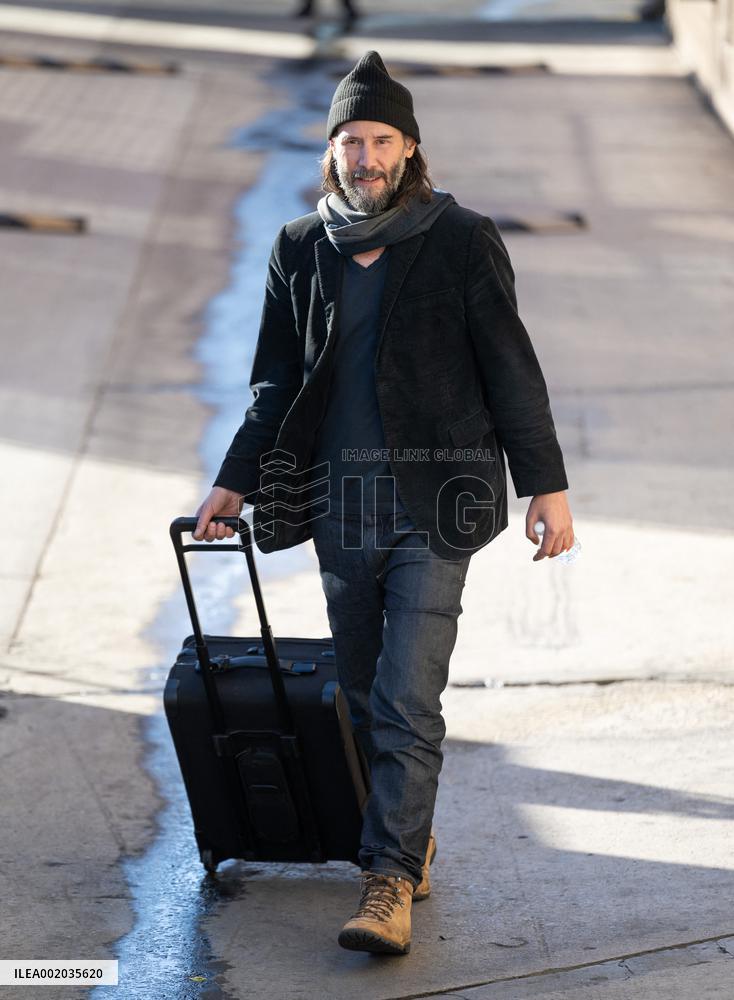Keanu Reeves Outside The Jimmy Kimmel Live - LA