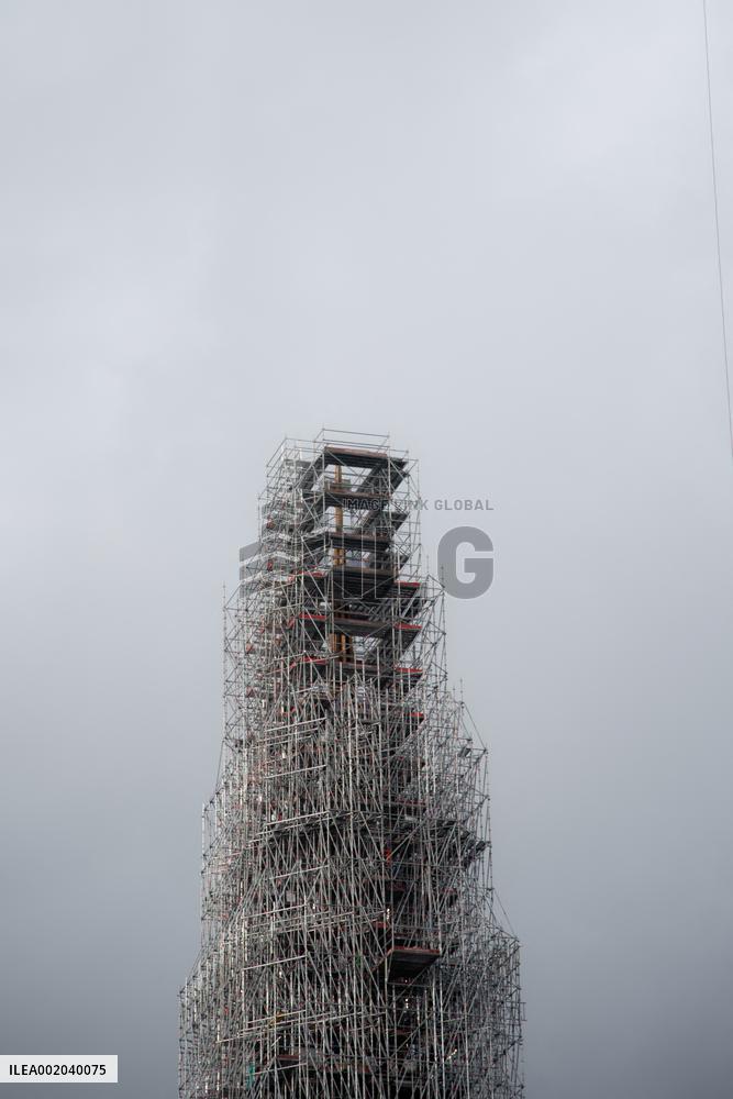 New Notre-Dame Spire Takes Shape - Paris