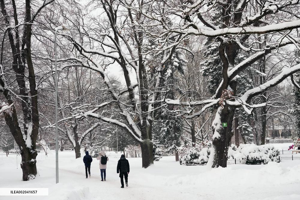 LATVIA-RIGA-SNOW