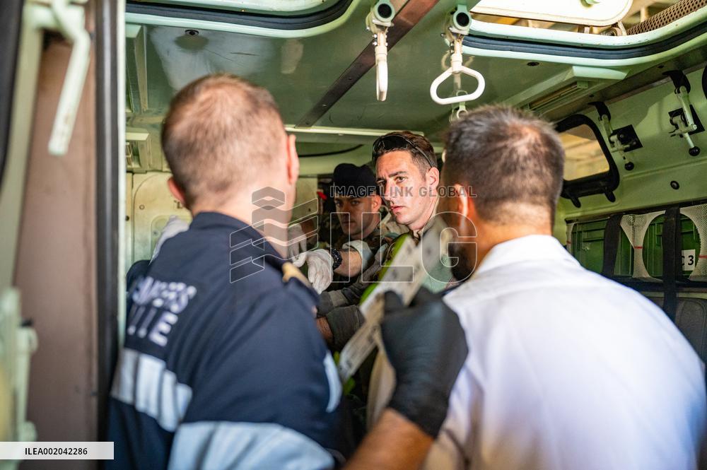 DIXMUDE Received The First Wounded From Gaza