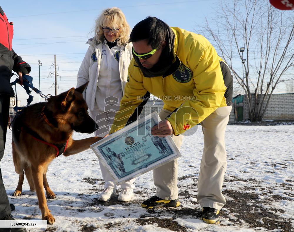 German Shepherd Karbon sets record of Ukraine