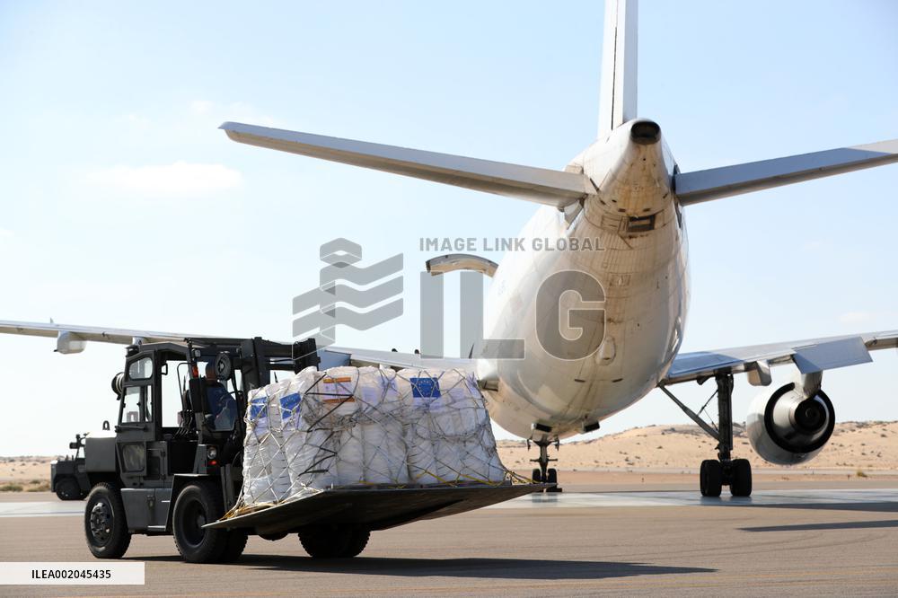 EGYPT-AL-ARISH-AIRPORT-GAZA-HUMANITARIAN AID