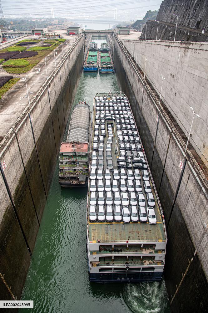 CHINA-HUBEI-YICHANG-THREE GORGES DAM-SHIPPING THROUGHPUT (CN)