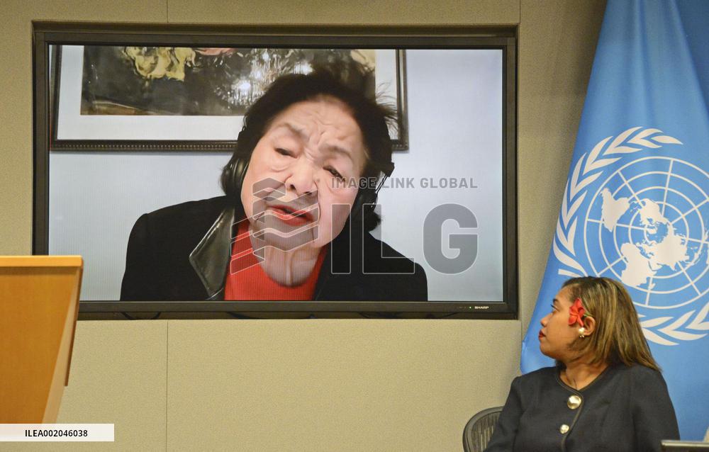Atomic bomb survivor on nuclear weapons ban treaty meeting