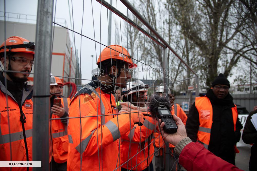 Action For Regulation Of Undocumented Workers On Olympic Sites - Paris