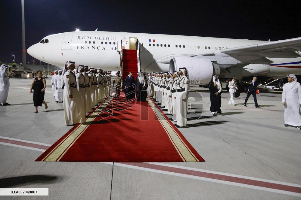 President Macron Visits The Emir Of Qatar - Doha
