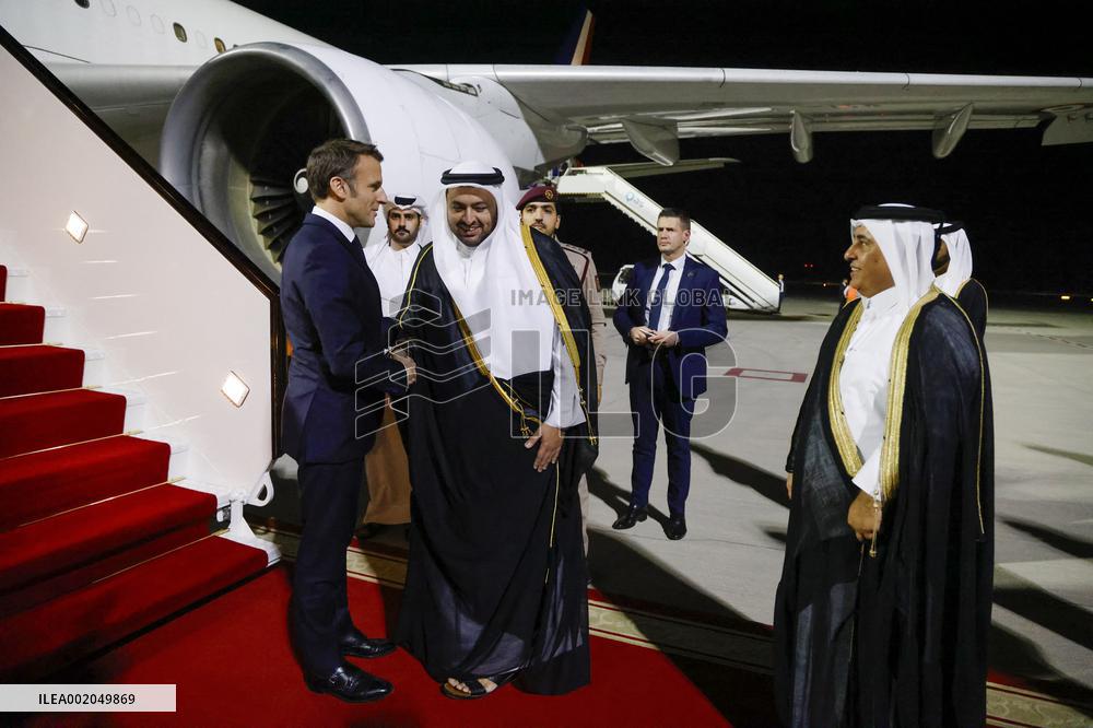 President Macron Visits The Emir Of Qatar - Doha