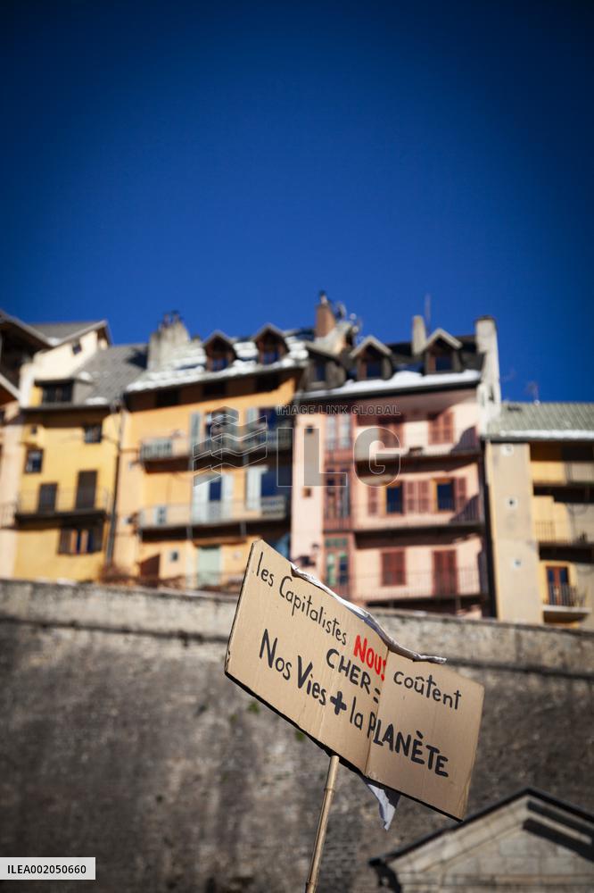 Protest Against 2030 Winter Olympics In French Alp - Briancon
