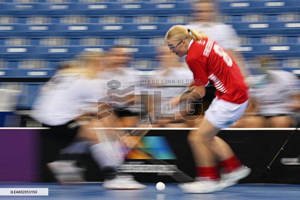 (SP)SINGAPORE-FLOORBALL-IFF WOMEN'S WORLD CHAMPIONSHIPS-DENMARK VS ESTONIA
