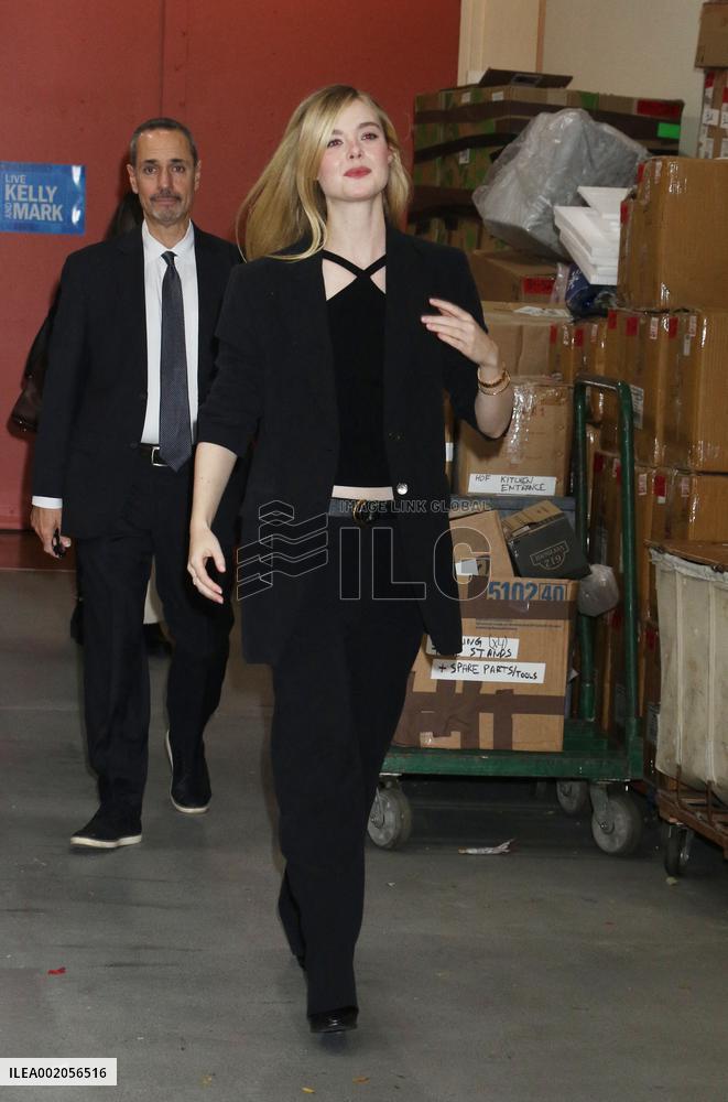 Elle Fanning Leaves Live With Kelly And Mark - NYC