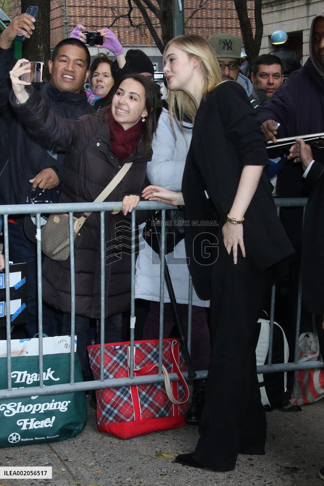 Elle Fanning Leaves Live With Kelly And Mark - NYC