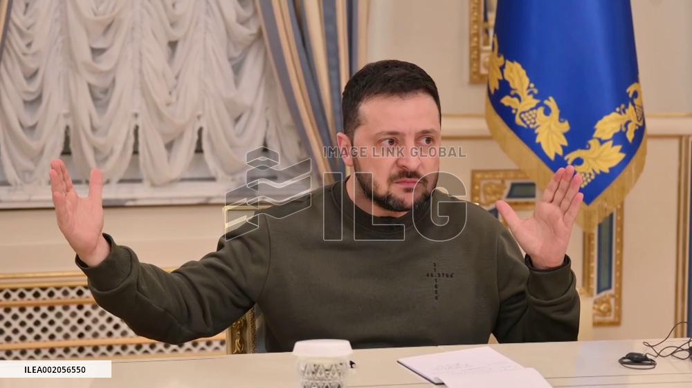 [Breaking News]Zelenskyy says no cease-fire unless Russia withdraws troops